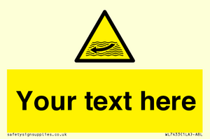 Custom Warning strong river flows